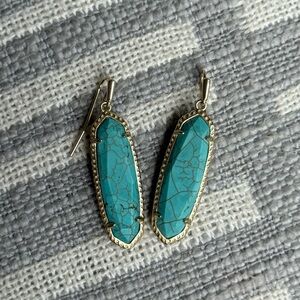 Kendra Scott Turquoise Gold Earrings